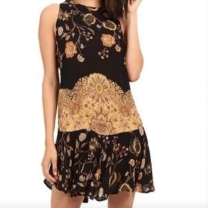 Free People Dobybot Floral Swing Mini Dress Size Small